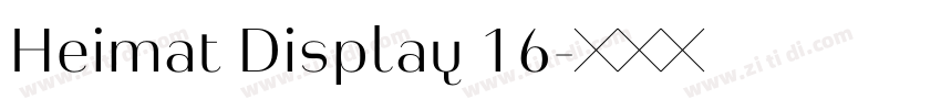 Heimat Display 16字体转换 Heimat Display 16字体转换